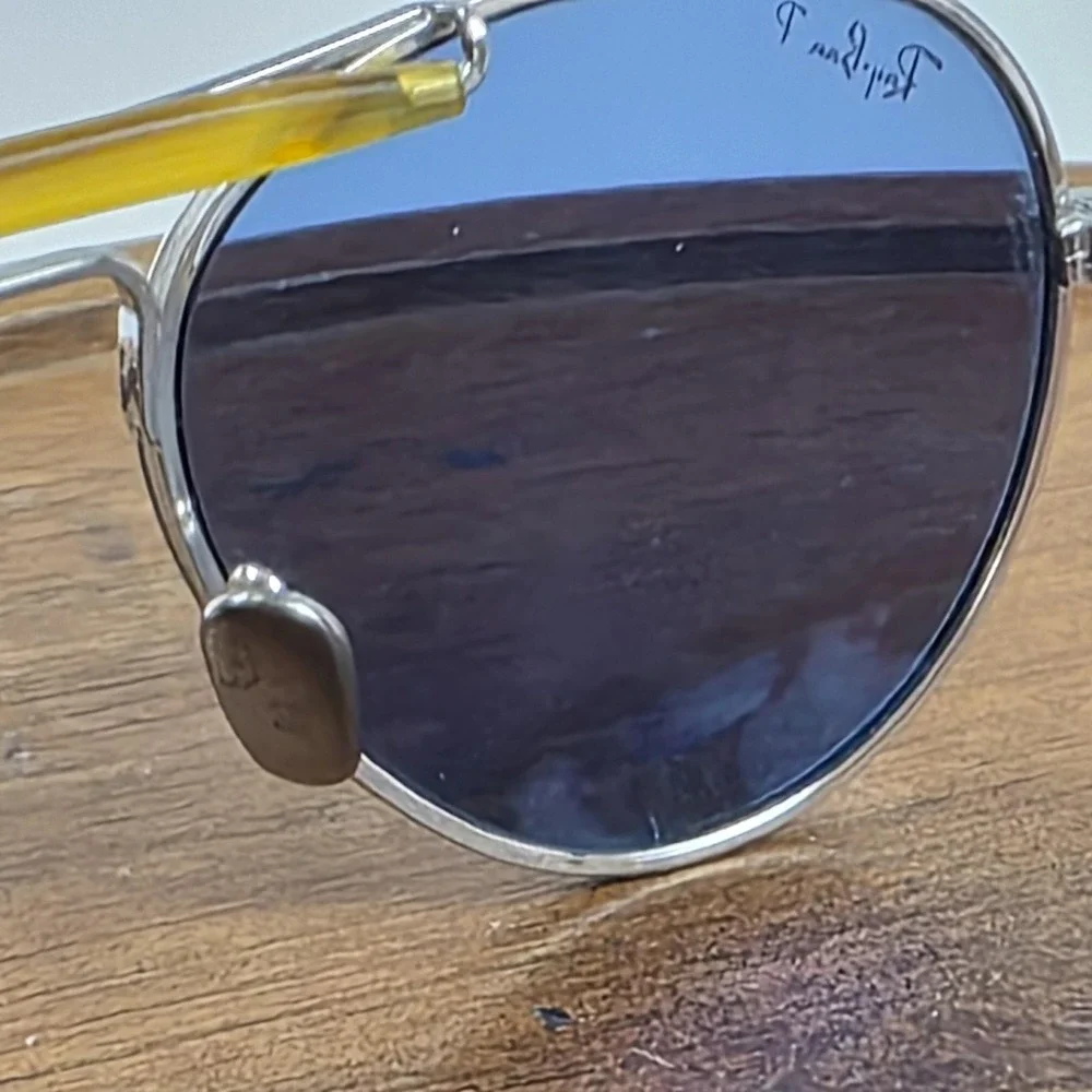 Ray-Ban RB 8063 Chromance Sunglasses Mens 55-16 Silver Titanium Blue Polarized